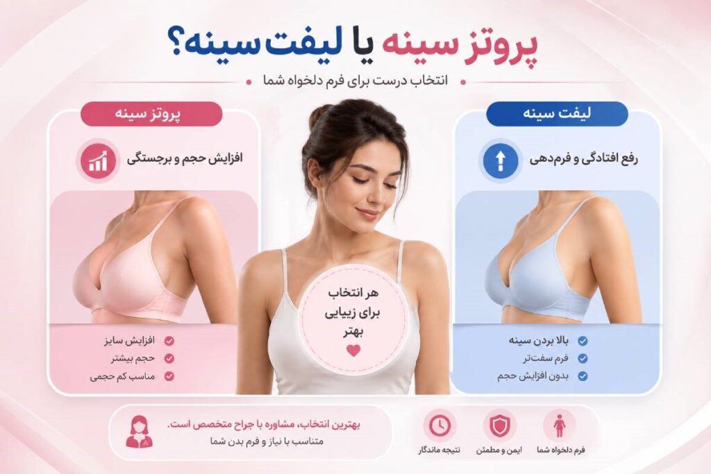 پروتز سینه یا لیفت؟